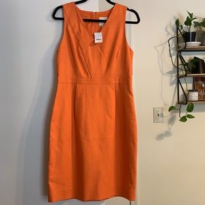J. Crew, Orange professional midi dress. Size 8. New with tags
